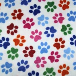 White Rainbow Dog Paw Anti Pil Polar Fleece