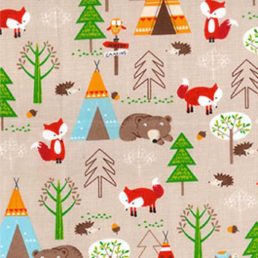 Forest Critters Autumn Cotton Fabric