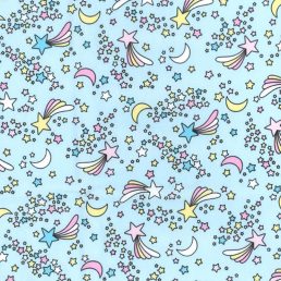Star Shower Blue Cotton Fabric