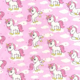 My Little Unicorn Pink Cotton Fabric