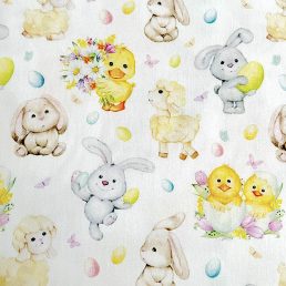 Chick and Friends Digital Cotton Fabric