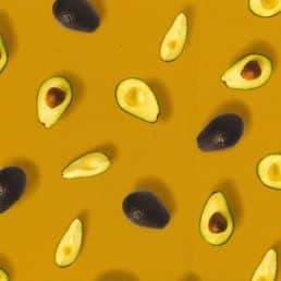 Avocados on Ochre Cotton Canvas