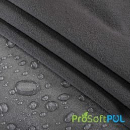 ProSoft® Stretch-FIT Organic Cotton Fleece Waterproof 1 mil PUL (10cm x 10cm Swatch) - Charcoal