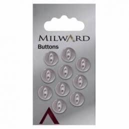Pearl Pink Fisheye 10mm buttons | Pack of 10