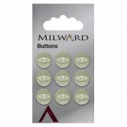 Pearl White 11mm Fisheye buttons | Pack of 9