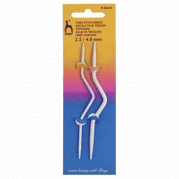 Pony Aluminium Bent Cable Stitch Needles 2.5mm and 4mm