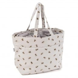 Drawstring Knitting and Craft Bag | Bees