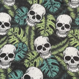 Jungle Skulls Digital Cotton Fabric (10cm x 10cm Swatch)