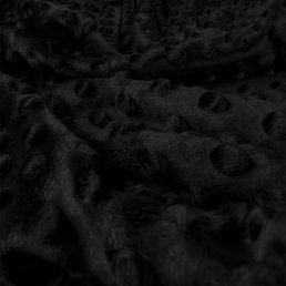 Plush Dimple Fleece (10cm x 10cm Swatch) - Black