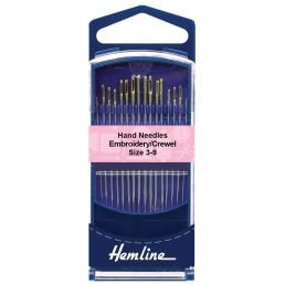 Hand Sewing Needles - Premium Embroidery / Crewel - Size 3-9