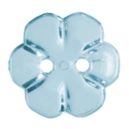 Buttons | 17.5mm | Pack of 4 | Sky Blue Flowers