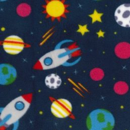 Navy Outer Space Anti Pil Polar Fleece