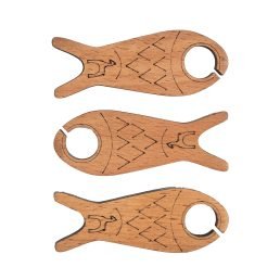 Wooden Yarn Bobbin | Fish Shaped | Small | 3 Pieces