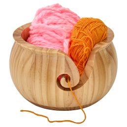 Varnished Yarn Bowl | Pine Wood