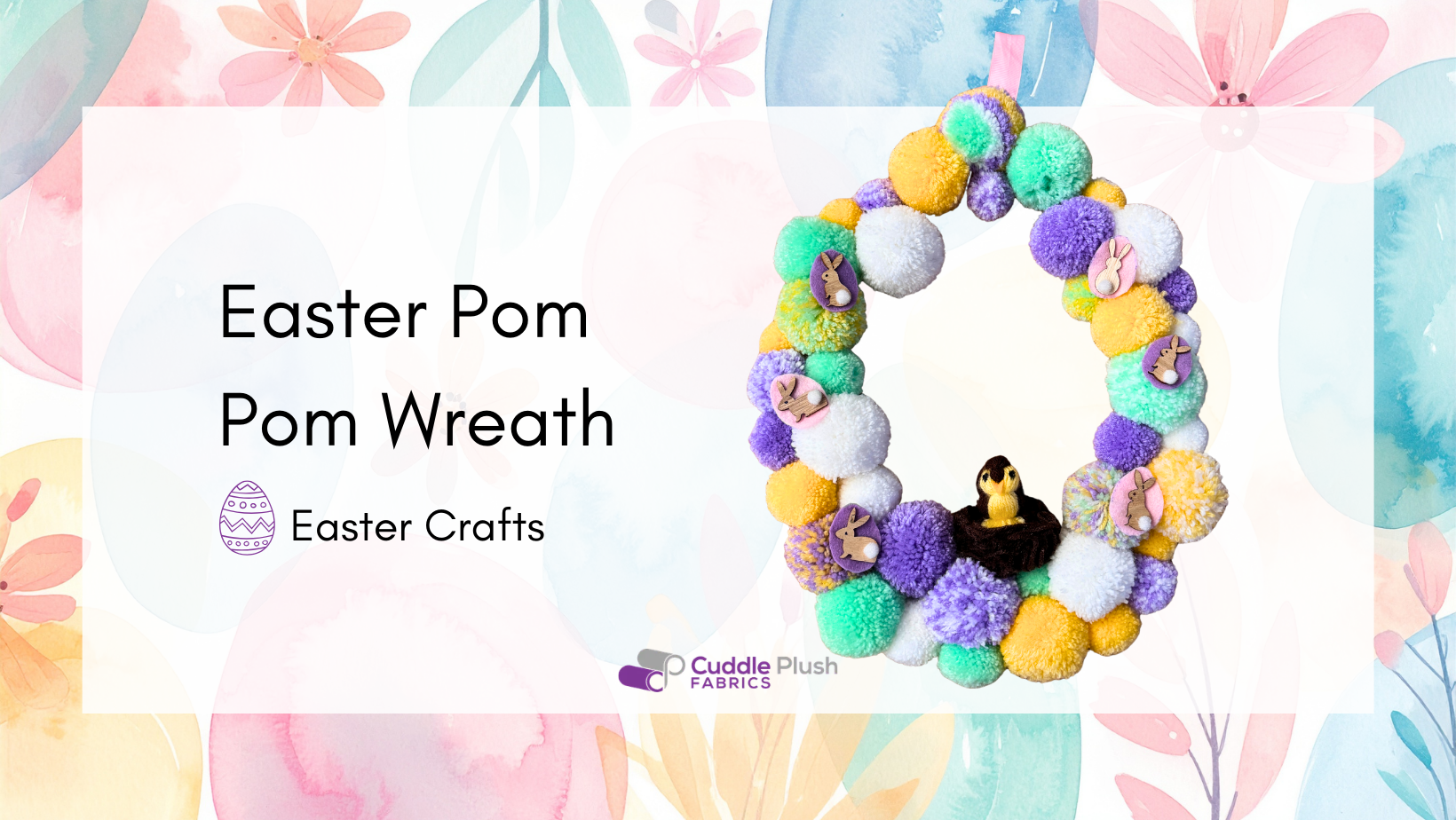 Easter Pom Pom Wreath