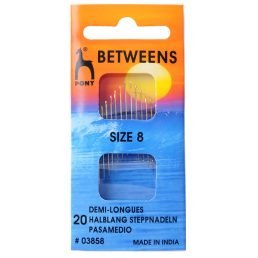 Hand Sewing Needles: Betweens: Gold Eye: Size 8
