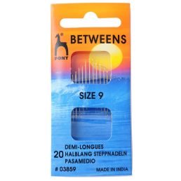 Hand Sewing Needles: Betweens: Gold Eye: Size 9