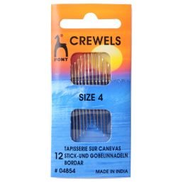 Hand Sewing Needles: Crewels: Gold Eye: Size 4