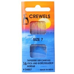 Hand Sewing Needles: Crewels: Gold Eye: Size 7