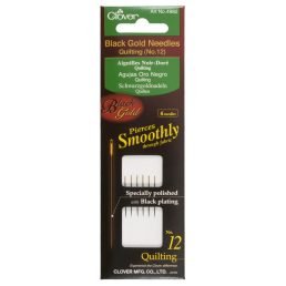 Hand Sewing Needles: Quilting: Black Gold: No.12 (3)