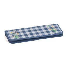 Knitting Pin Case: Embroidered: Wild Floral Plaid