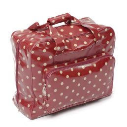 Glossy-PVC Sewing Machine Bag | Red Spot